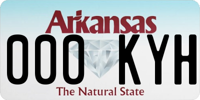 AR license plate 000KYH