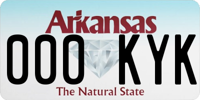 AR license plate 000KYK