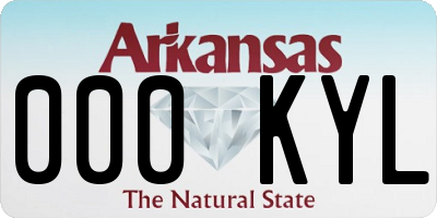 AR license plate 000KYL