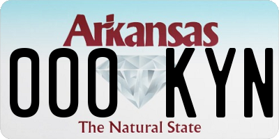 AR license plate 000KYN