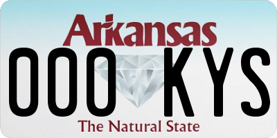AR license plate 000KYS