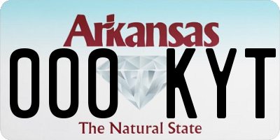 AR license plate 000KYT