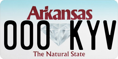 AR license plate 000KYV
