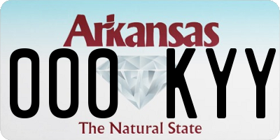 AR license plate 000KYY