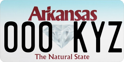 AR license plate 000KYZ