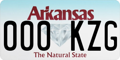 AR license plate 000KZG