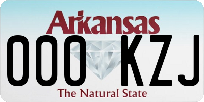 AR license plate 000KZJ