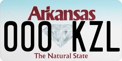 AR license plate 000KZL