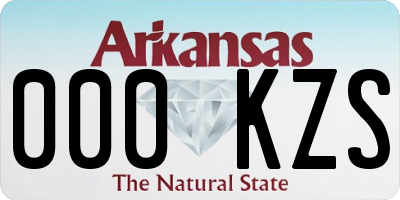 AR license plate 000KZS