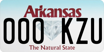 AR license plate 000KZU