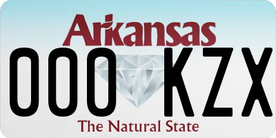 AR license plate 000KZX