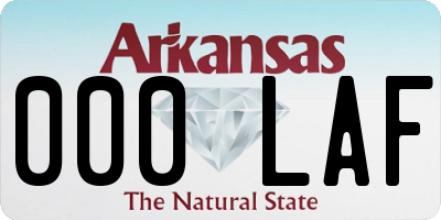 AR license plate 000LAF
