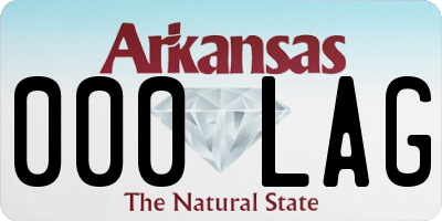 AR license plate 000LAG