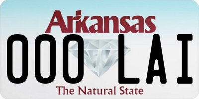 AR license plate 000LAI
