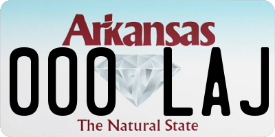 AR license plate 000LAJ