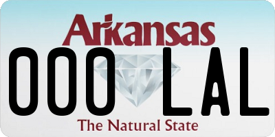 AR license plate 000LAL