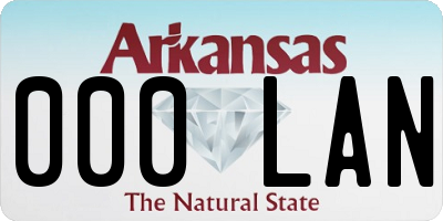 AR license plate 000LAN