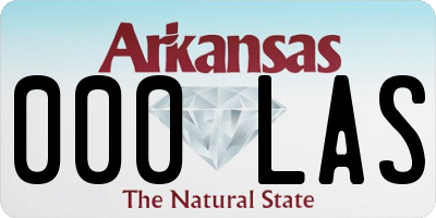 AR license plate 000LAS