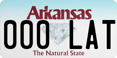 AR license plate 000LAT