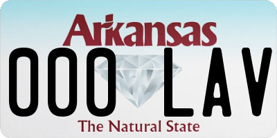 AR license plate 000LAV