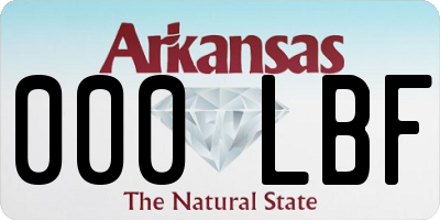 AR license plate 000LBF