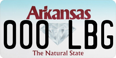 AR license plate 000LBG