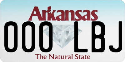 AR license plate 000LBJ
