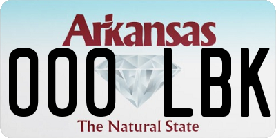AR license plate 000LBK