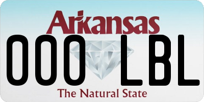AR license plate 000LBL