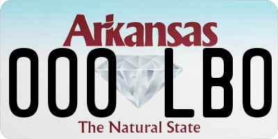 AR license plate 000LBO