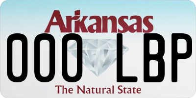 AR license plate 000LBP