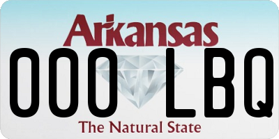 AR license plate 000LBQ