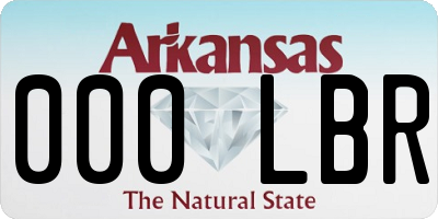 AR license plate 000LBR