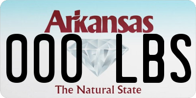 AR license plate 000LBS