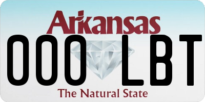 AR license plate 000LBT