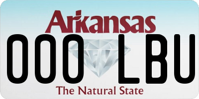 AR license plate 000LBU