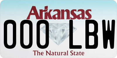 AR license plate 000LBW
