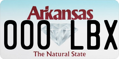 AR license plate 000LBX