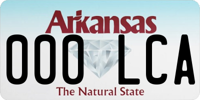 AR license plate 000LCA