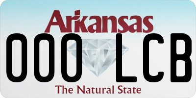 AR license plate 000LCB