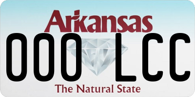 AR license plate 000LCC