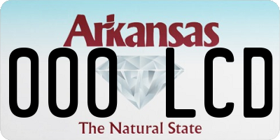 AR license plate 000LCD