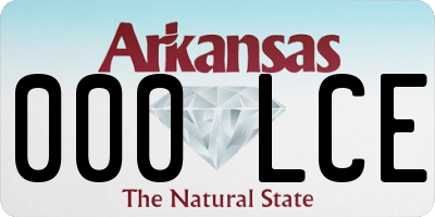 AR license plate 000LCE