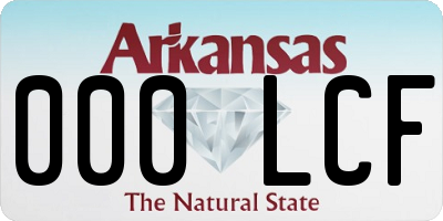AR license plate 000LCF