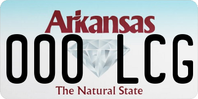 AR license plate 000LCG