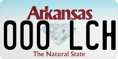 AR license plate 000LCH