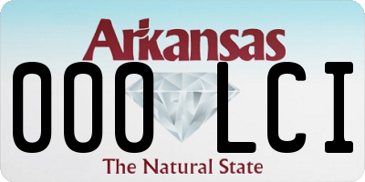 AR license plate 000LCI