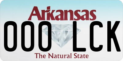 AR license plate 000LCK