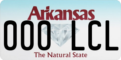 AR license plate 000LCL