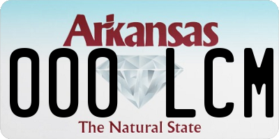 AR license plate 000LCM